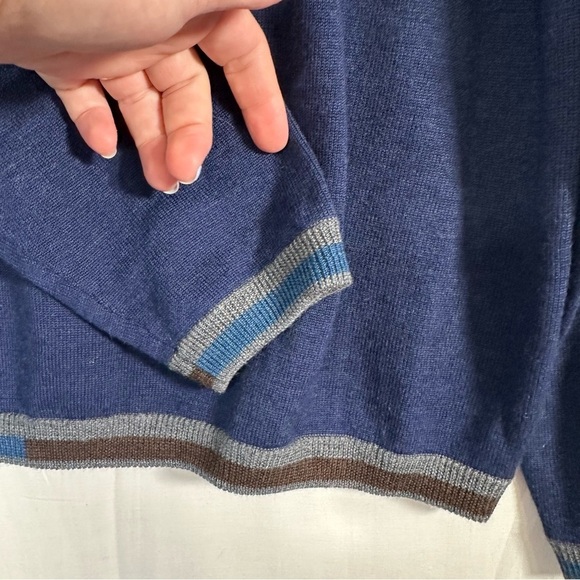 Robert Graham 100% wool sweater, size large classic grandpacore golf high end - Picture 8 of 15